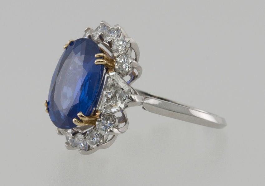 Women's Natural No Heat Sapphire and Diamond Ring