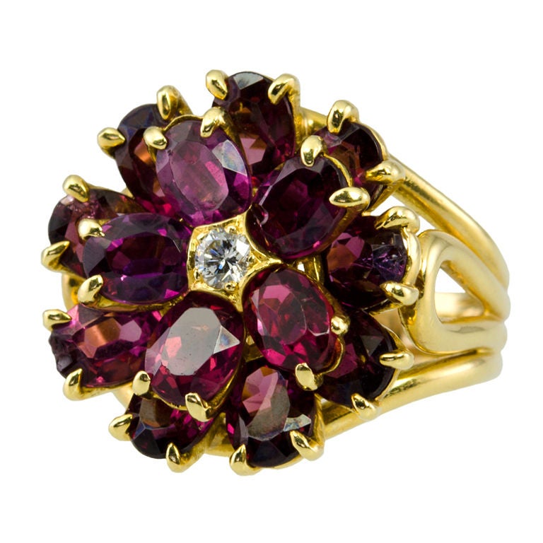 TIFFANY Tourmaline Flower Ring