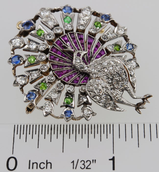 Peacock Brooch 3