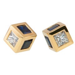TIFFANY & CO Sapphire Diamond Earrings