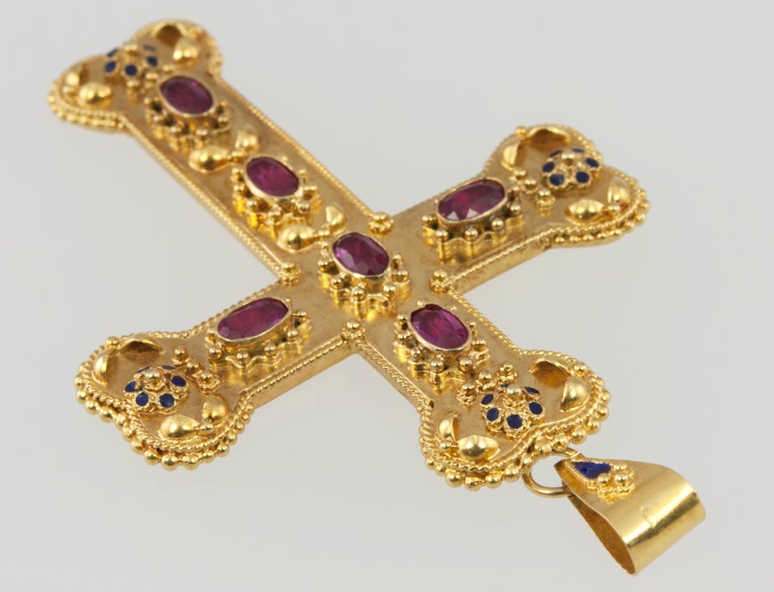 Women's Etruscan Revival Victorian Cross
