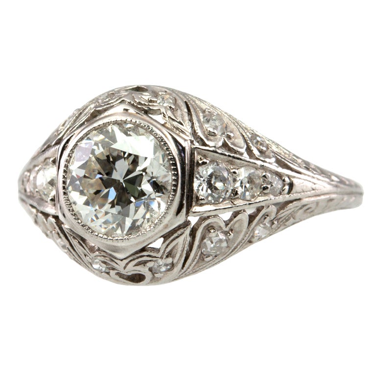 1CT Diamond Early 1900's Ring For Sale at 1stdibs