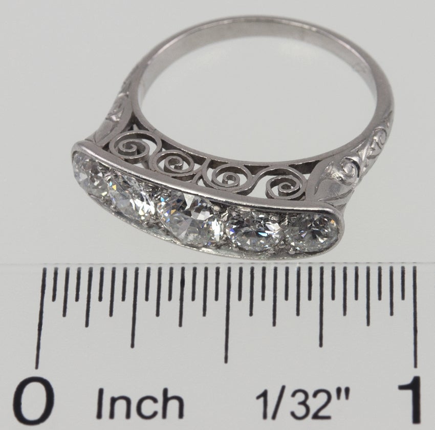 Five Diamond Stone Ring