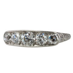 Five Diamond Stone Ring