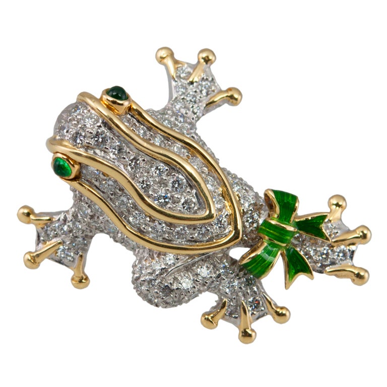 TIFFANY Diamond Frog Pin/Pendant