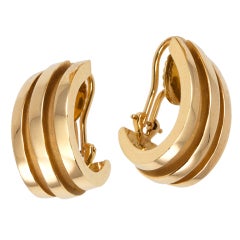 TIFFANY & CO Gold Demi Hoop Earrings