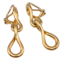 ANGELA CUMMINGS Gold Drop Earrings