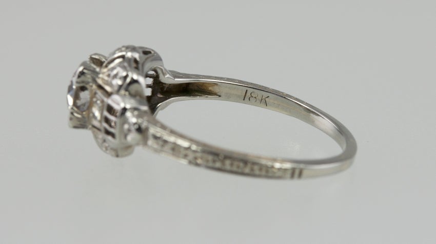 Deco .50 ct Diamond Ring For Sale 2