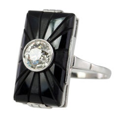 Art Deco Onyx and Diamond Ring Art Deco Onyx and Diamond Ring