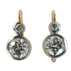Bezel Set 2.15ct Diamond Earrings