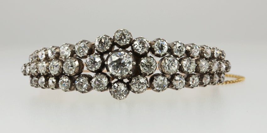 Women's Old European Cut Diamond Bracelet and Ring Set