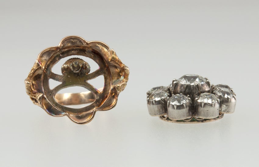 Old European Cut Diamond Bracelet and Ring Set 3