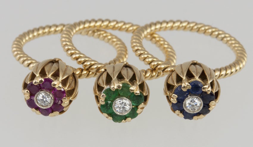 NARDI Tulipani Rings In Good Condition In Los Angeles, CA