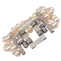 Art Deco Pearl Bracelet