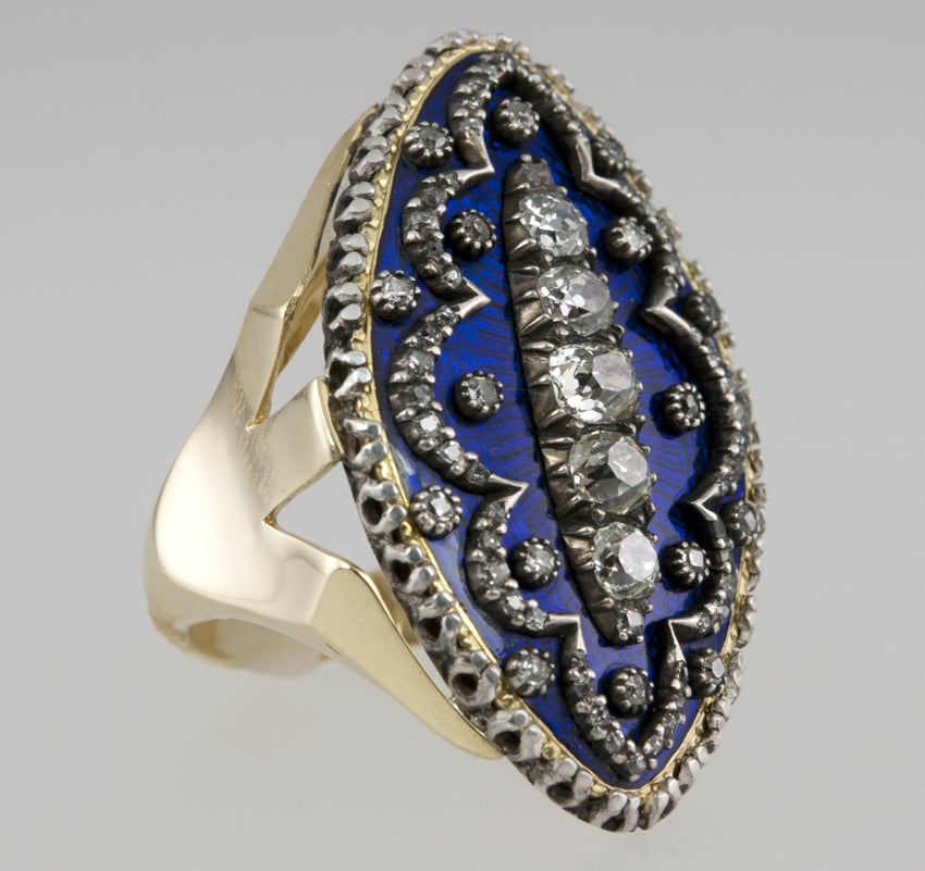 Early Victorian Enamel Ring Conversion 1