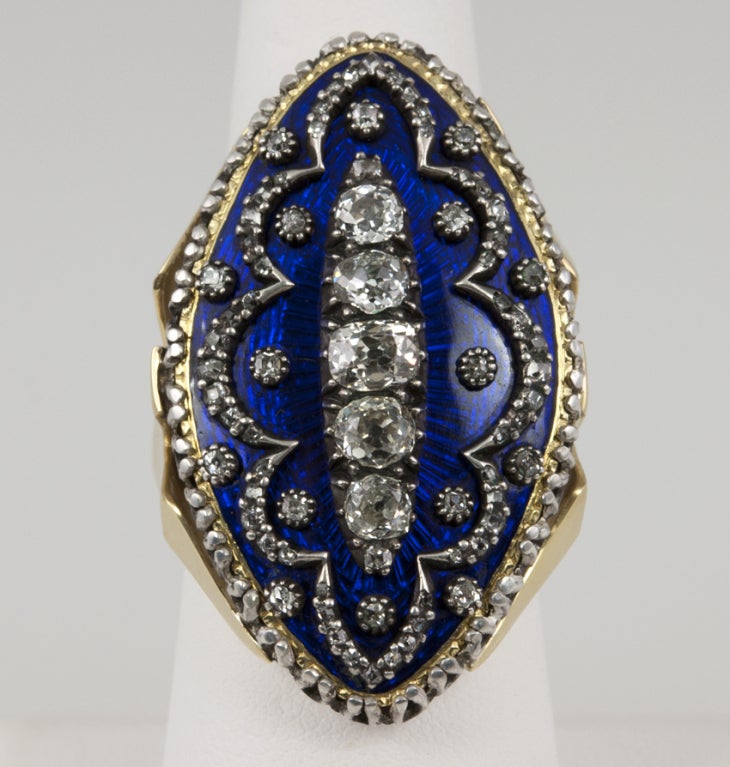 Early Victorian Enamel Ring Conversion 3