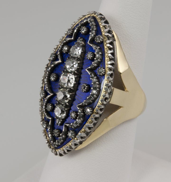 Early Victorian Enamel Ring Conversion 4