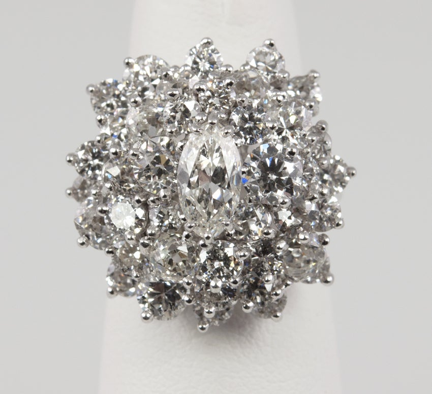 4 Carat Diamond Cluster Ring 3