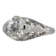 Engagement Ring With 1.41ct Old European Diamond