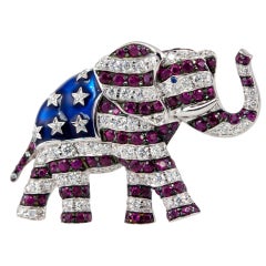 GOP Elephant Pin