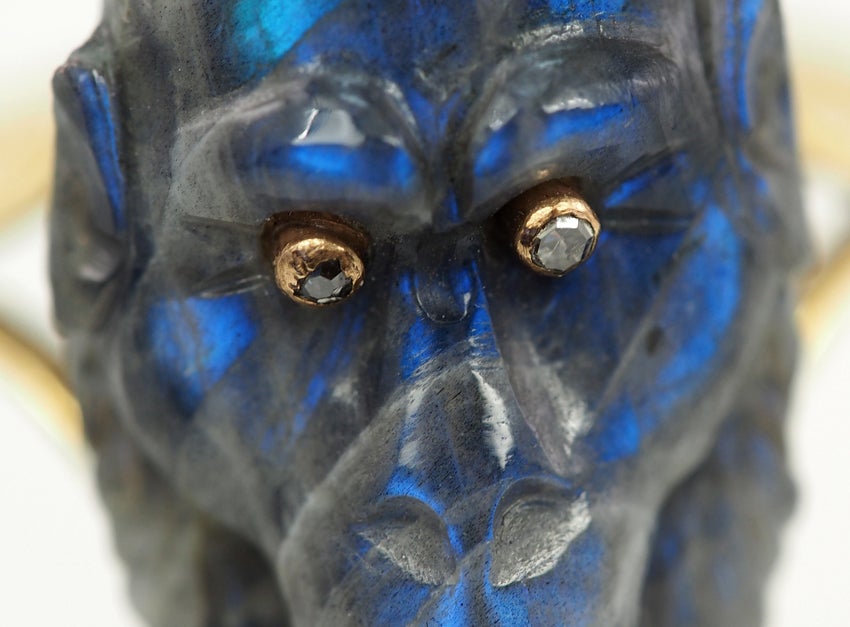Carved Labradorite 'King Kong
