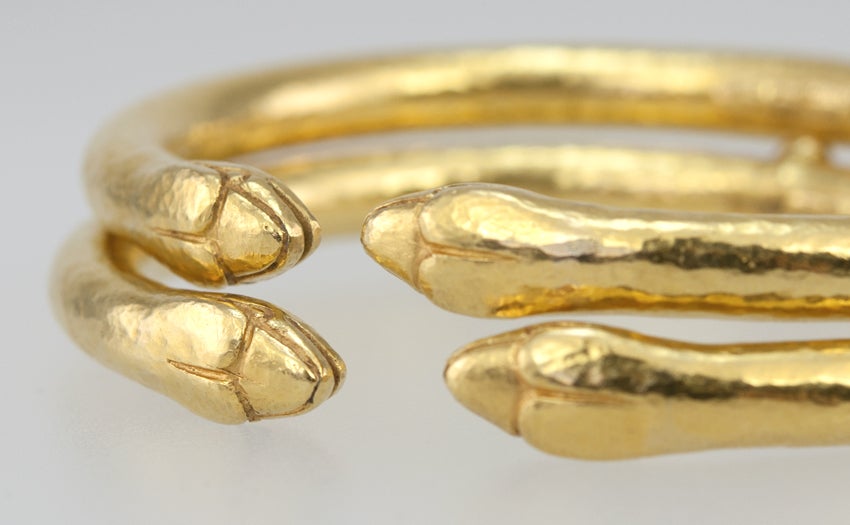 22k Pair of LALAOUNIS Snake Bracelets 1
