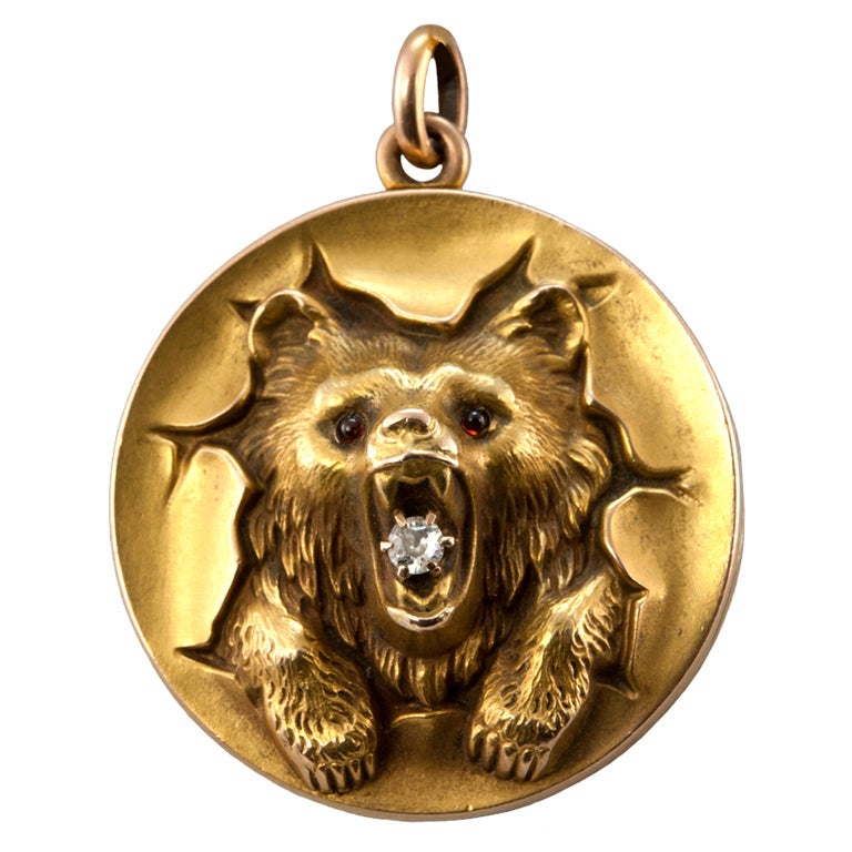 Victorian Bear Locket For Sale