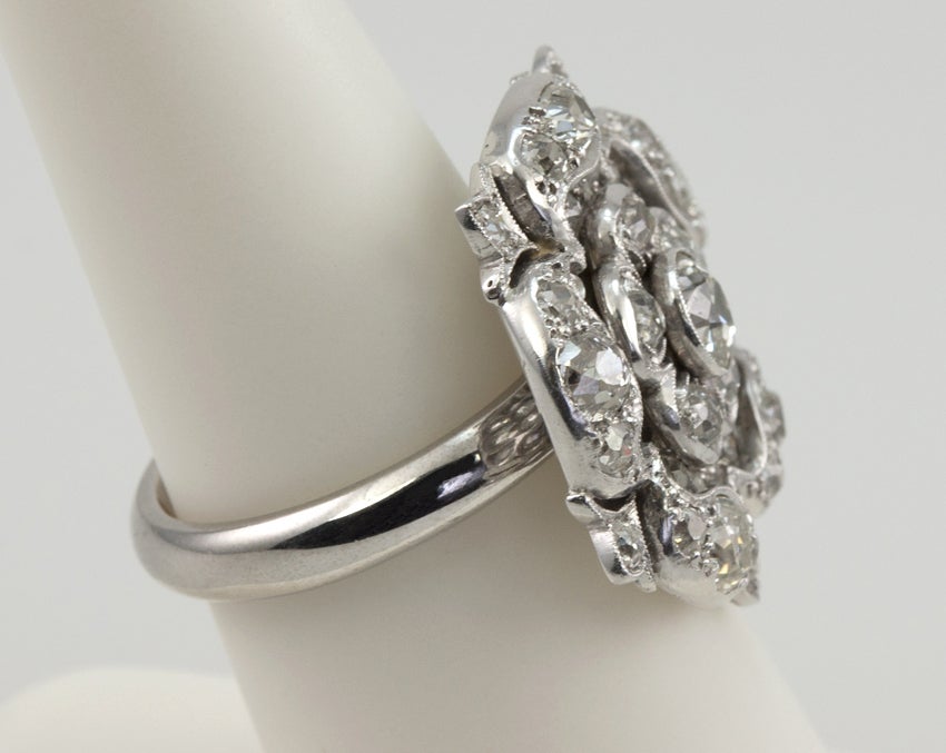 Women's 2 Carat Diamond Tudor Rose Ring