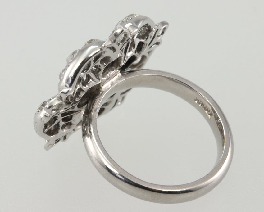 2 Carat Diamond Tudor Rose Ring 2