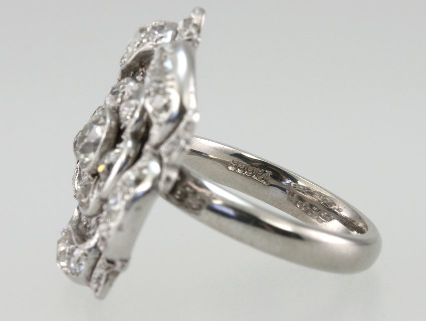 2 Carat Diamond Tudor Rose Ring 3