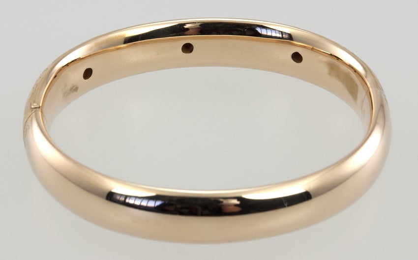 Engraved Bangle with Diamonds 4