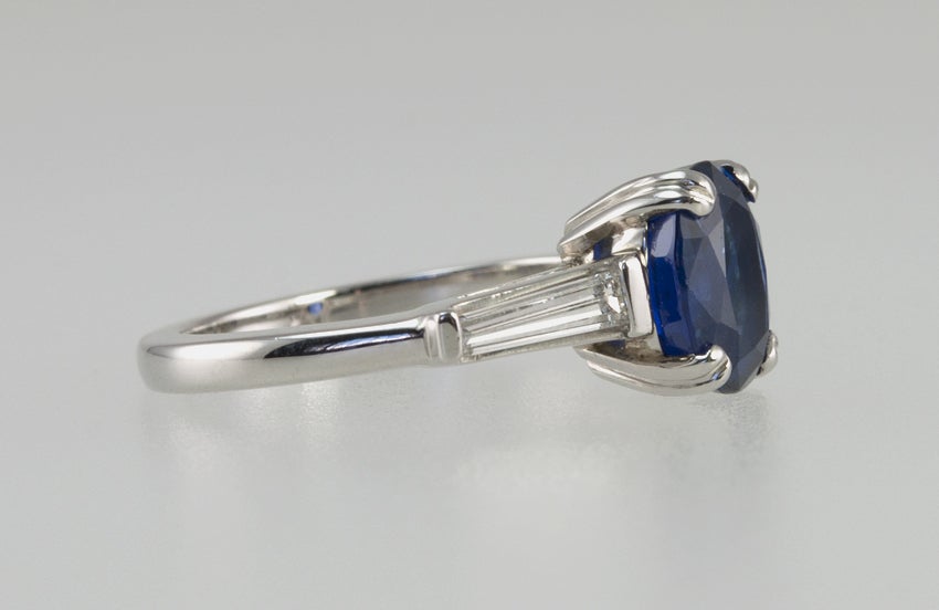 Natural Sapphire and Diamond Ring at 1stDibs