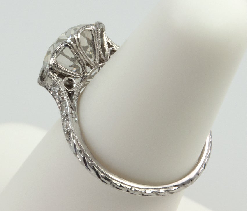 3.95ct Old European Cut Diamond Ring 3