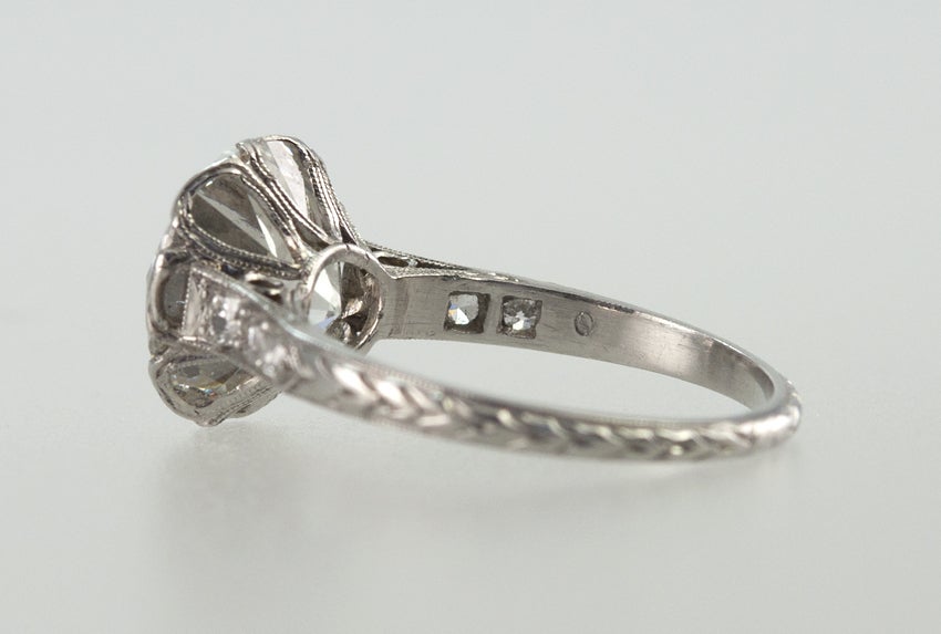3.95ct Old European Cut Diamond Ring 4