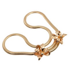 1940's Omega Chain Necklace with Bows 5