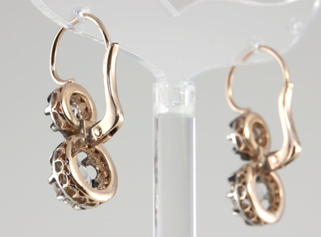 Old European Cut Diamond Earrings For Sale 2