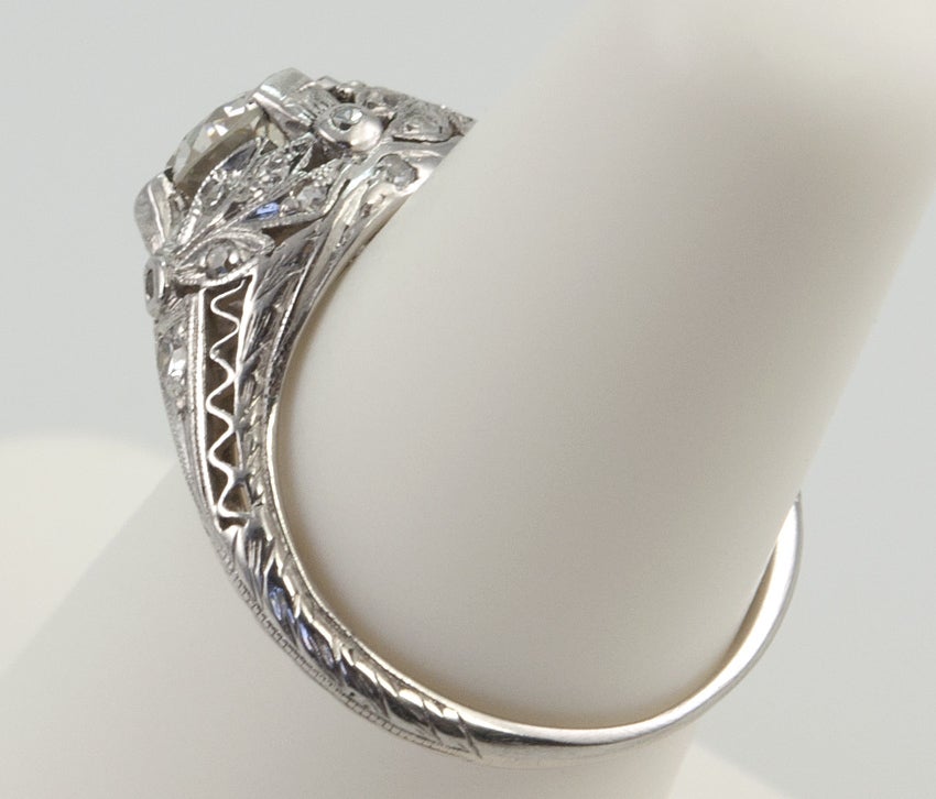 Old European Cut Diamond 1.02 Carat Ring 2