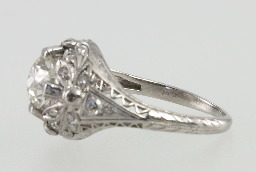 Old European Cut Diamond 1.02 Carat Ring 4