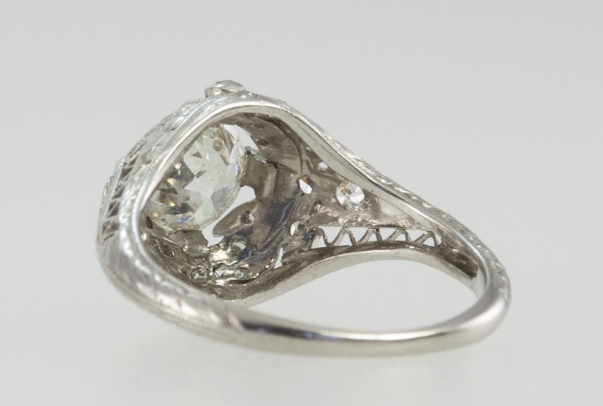 Old European Cut Diamond 1.02 Carat Ring 3
