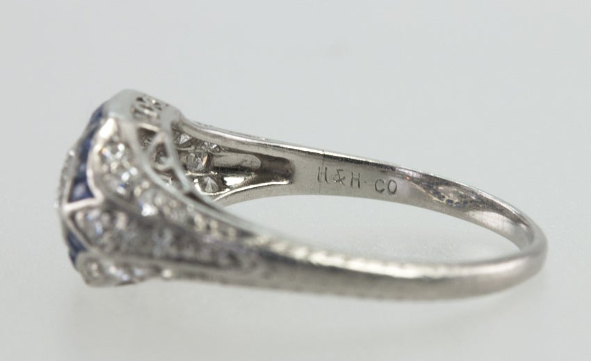 Women's 1 Carat Marquise Diamond and Sapphire Ring