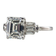 Beautiful 2.07 Carat Emerald Cut Diamond Ring