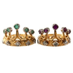 Pair of Zolotas Crown Rings