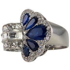 1940's Sapphire and Diamond Ring