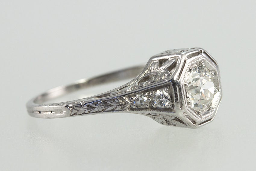 Women's Bezel Set .75ct Old European Cut Diamond Ring