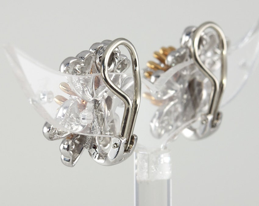 TIFFANY SCHLUMBERGER Diamond Flower Earrings 1