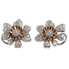 TIFFANY SCHLUMBERGER Diamond Flower Earrings