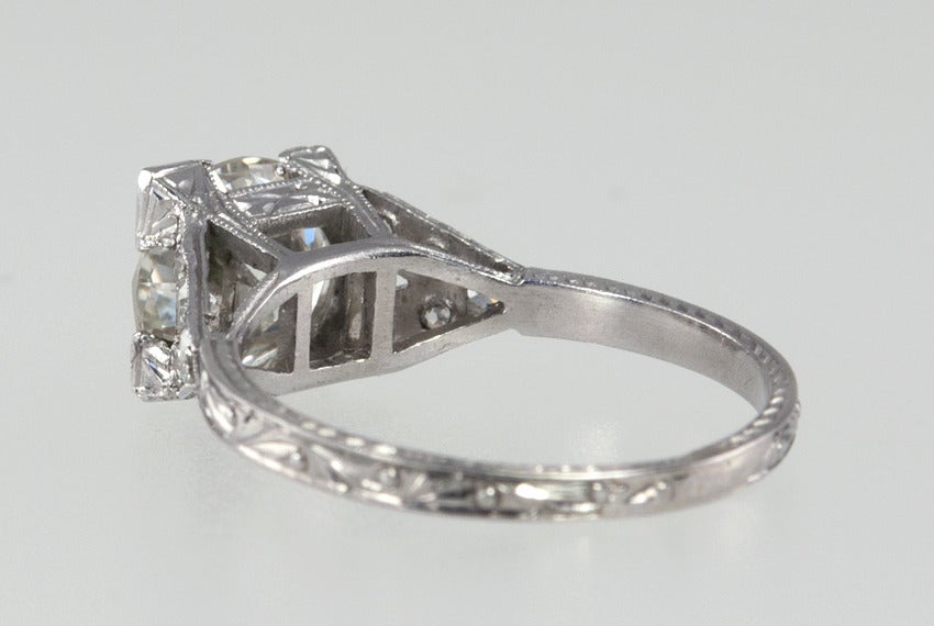 Engagement Ring With 1.88CT Old Cut Diamond 1