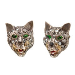 Silver 'Fox" Earrings