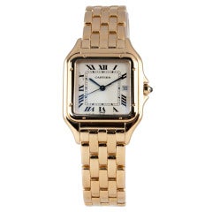 Cartier Yellow Gold Men's Panther Wristwatch