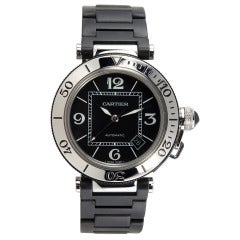 Cartier Stainless Steel Pasha Seatimer Wristwatch with Date